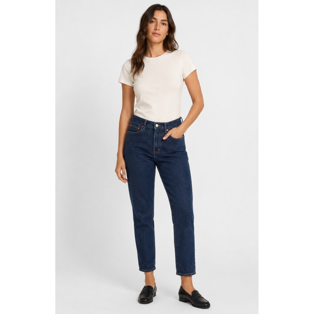 Banana Republic Stretch‎ Denim Jeans Womens 6 Long Cotton Blue Dark Wash